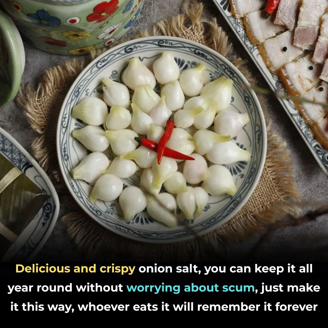 Delicious and crispy onion salt, you can keep it all year round without worrying about scum, just make it this way, whoever eats it will remember it forever