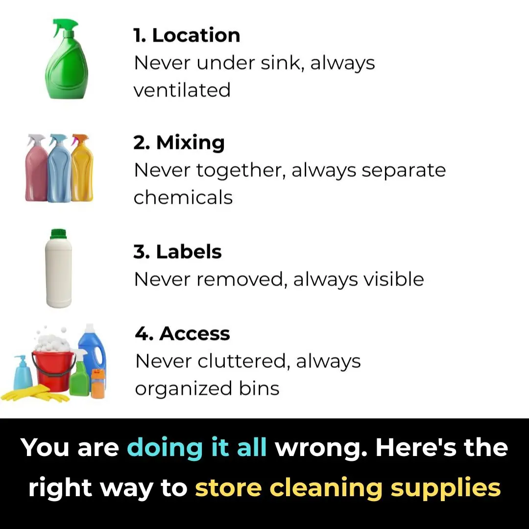 You are doing it all wrong. Here's the right way to store cleaning supplies