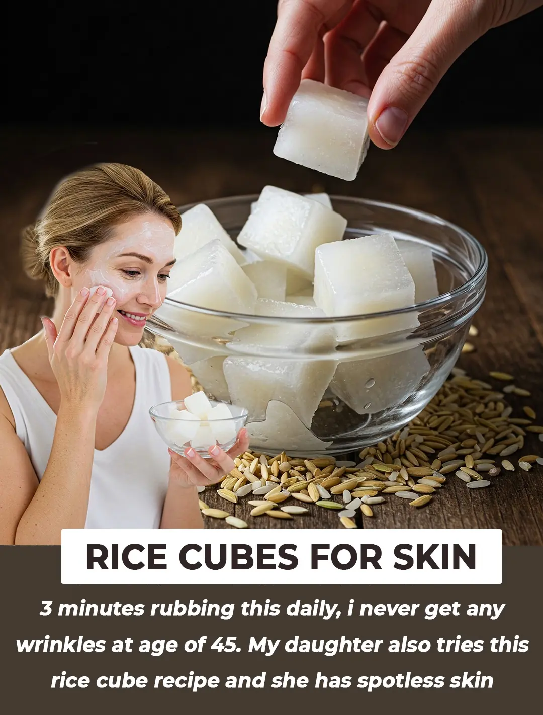 Glow Ice: Rice Water Cubes to Shrink Pores and Get Clear, Radiant Skin