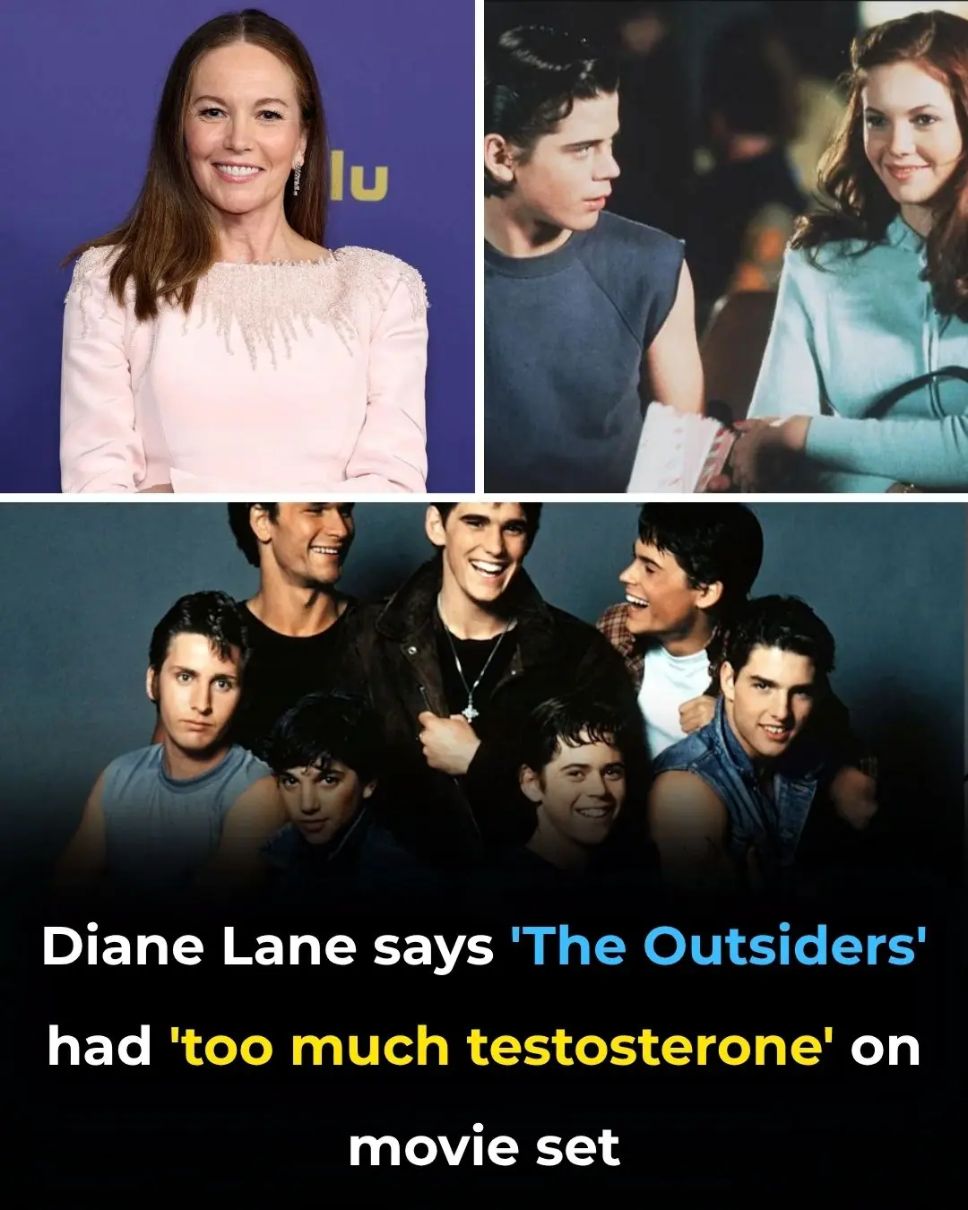 Diane Lane says ‘The Outsiders’ had ‘too much testosterone’ on movie set: ‘It was hot!’