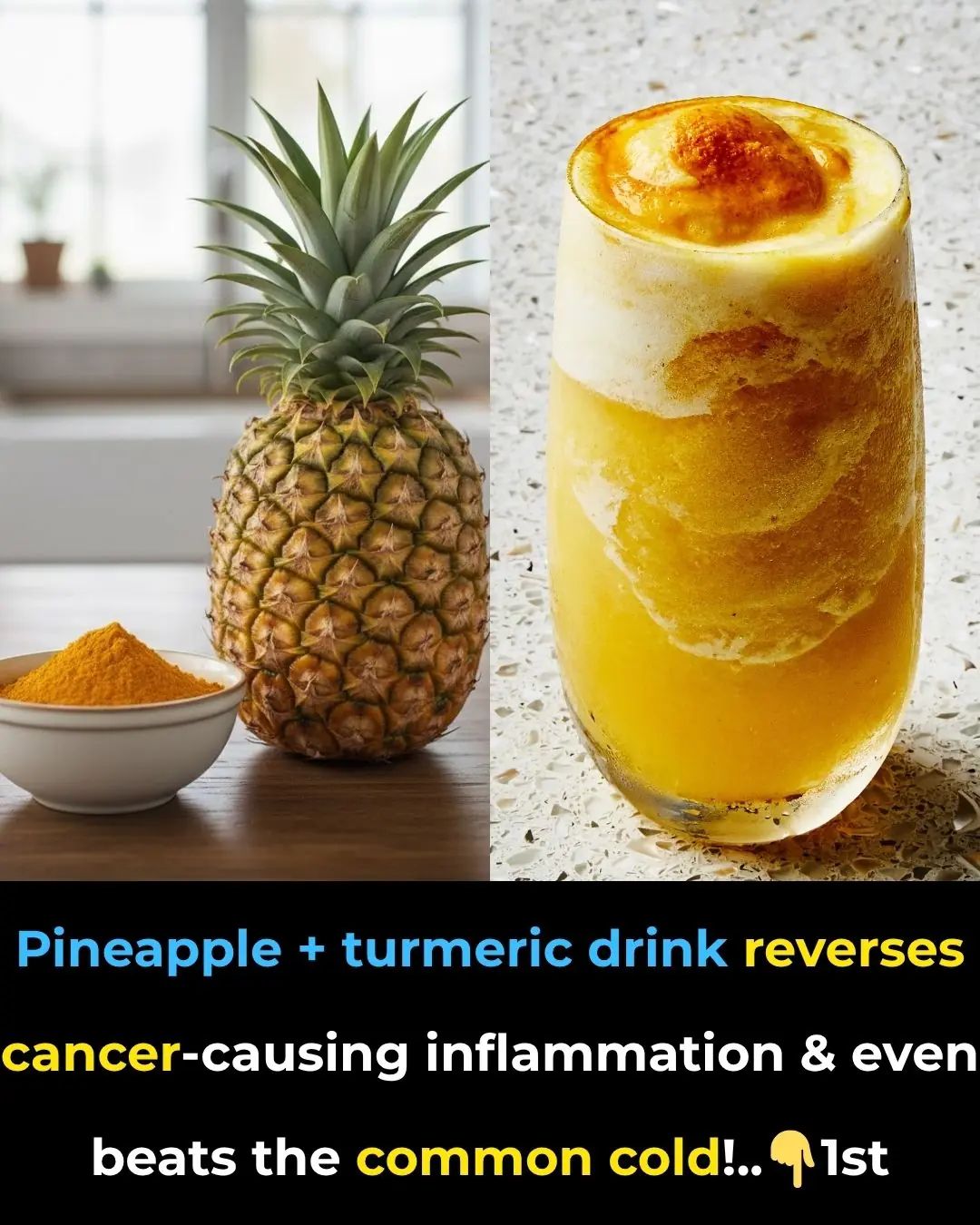 Pineapple And Turmeric Drink Reverses Cancer-Causing Inflammation And Even Beats The Common Cold!