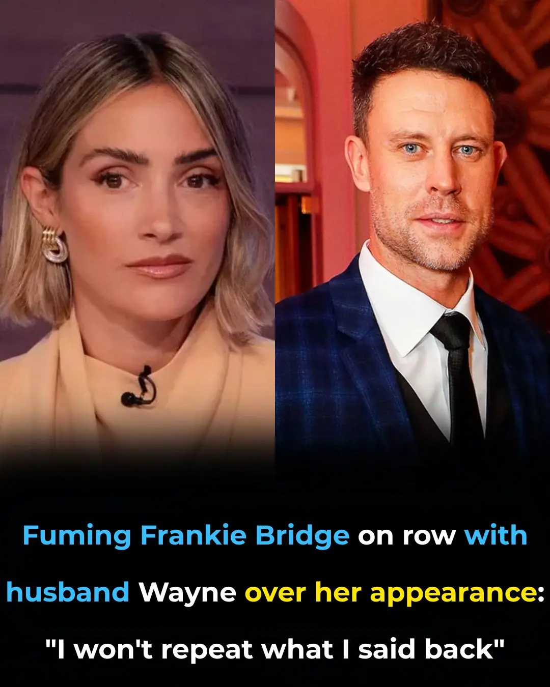 Fuming Frankie Bridge on row with husband Wayne over her appearance