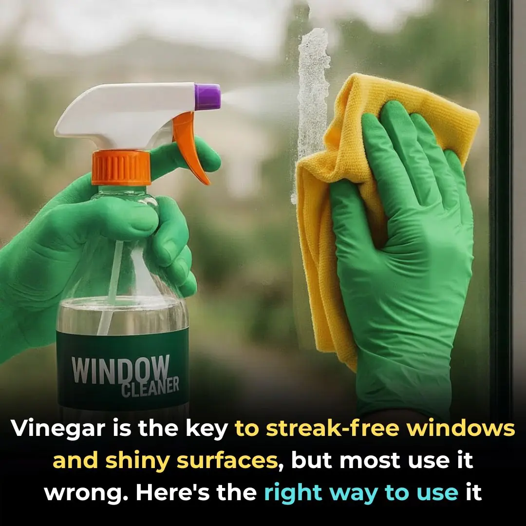Vinegar is the key to streak-free windows and shiny surfaces, but most use it wrong. Here's the right way to use it