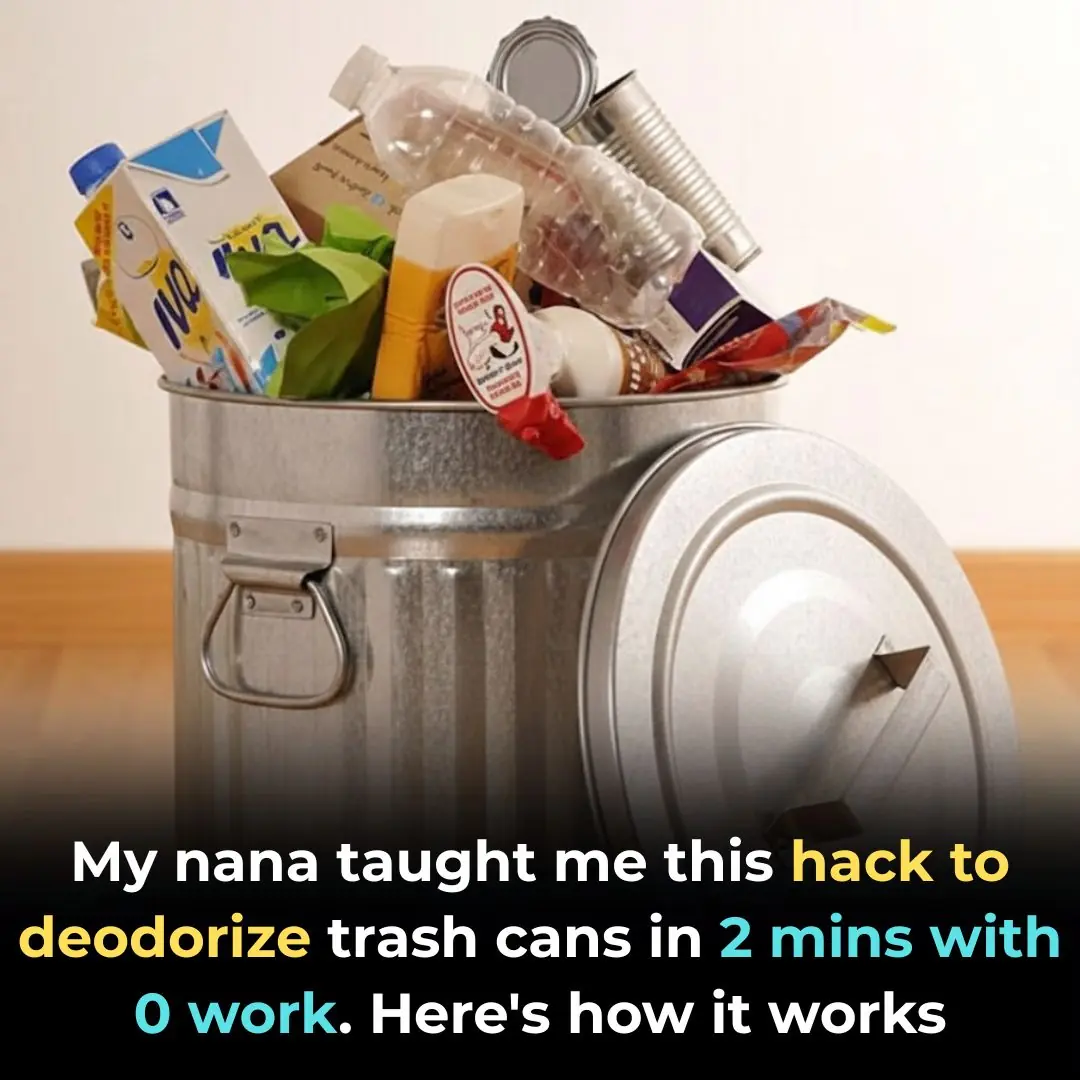 My nana taught me this hack to deodorize trash cans in 2 mins with 0 work. Here’s how it works