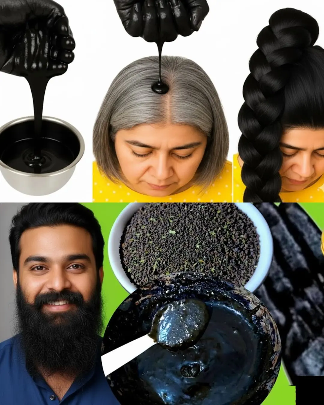 DIY Natural Hair Dye: Turn Gray Hair Black Naturally at Home