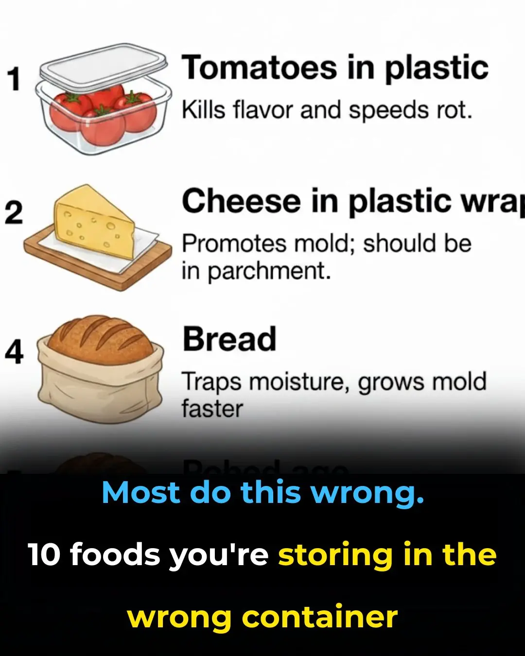 Most do this wrong. 10 foods you’re storing in the wrong container