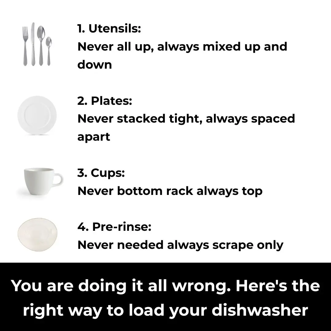 You are doing it all wrong. Here's the right way to load your dishwasher