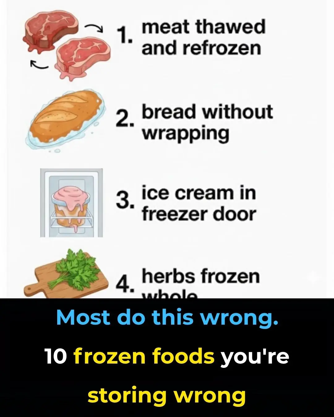Most do this wrong. 10 frozen foods you’re storing wrong