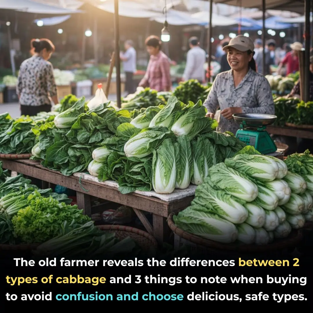 The old farmer reveals the differences between 2 types of cabbage and 3 things to note when buying to avoid confusion and choose delicious, safe types.