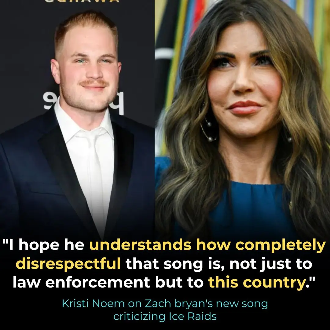 KRISTI NOEM RIPS ZACH BRYAN's NEW SONG CRITICIZING ICE ... He Responds to Backlash