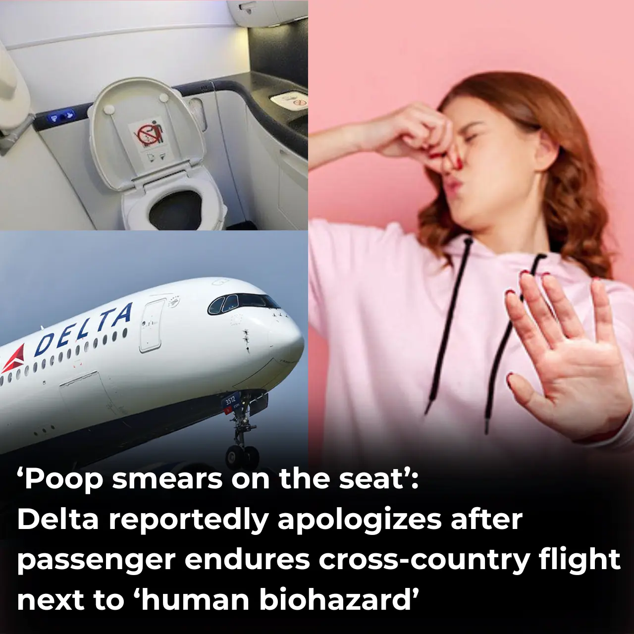 ‘Poop smears on the seat’: Delta reportedly apologizes after passenger endures cross-country flight next to ‘human biohazard’