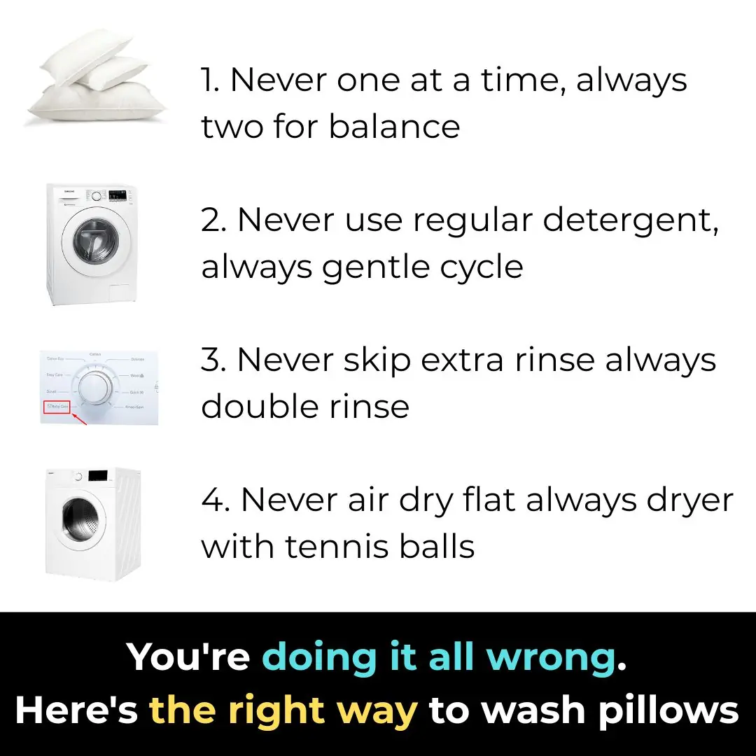 You’re doing it all wrong. Here’s the right way to wash pillows