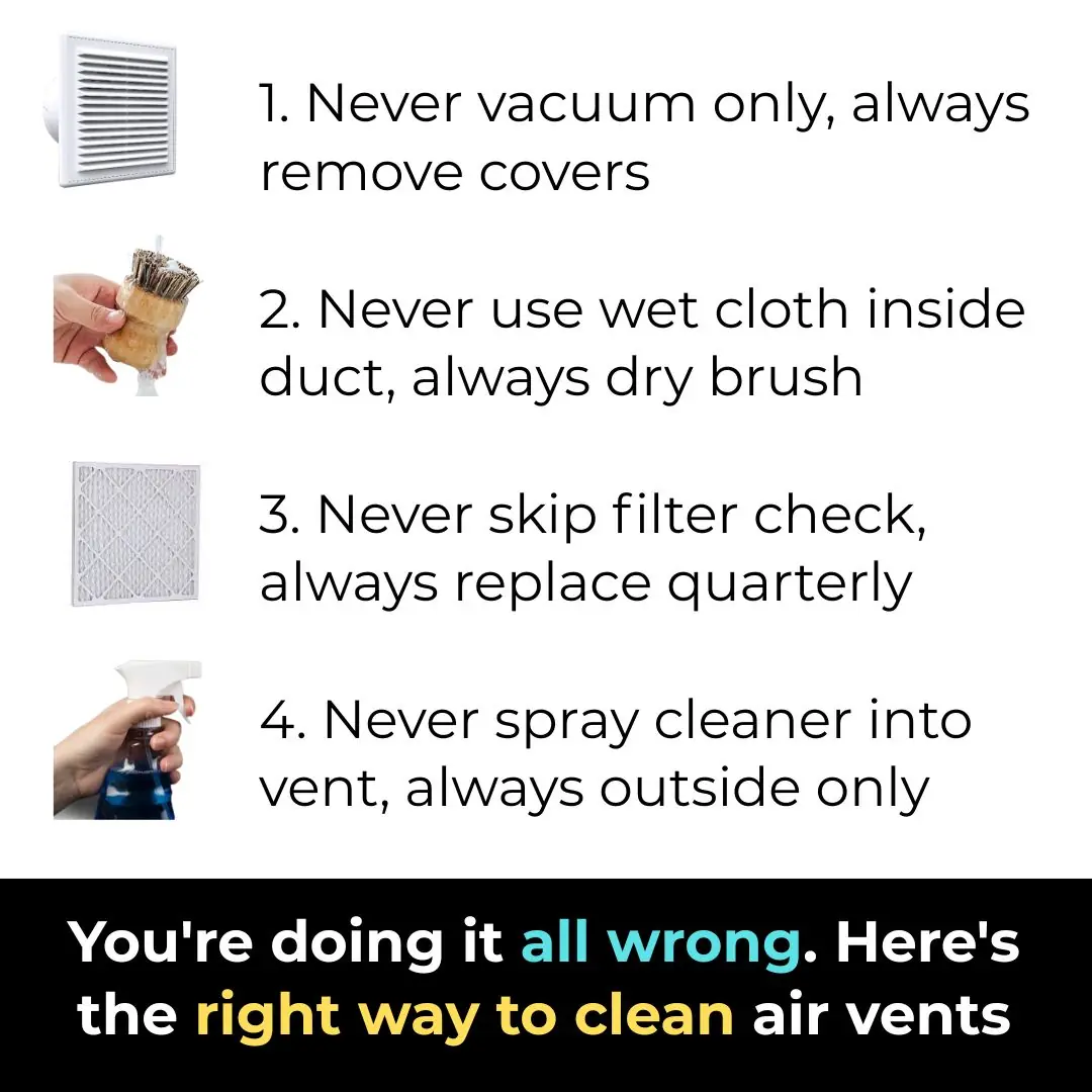 You’re doing it all wrong. Here’s the right way to clean air vents