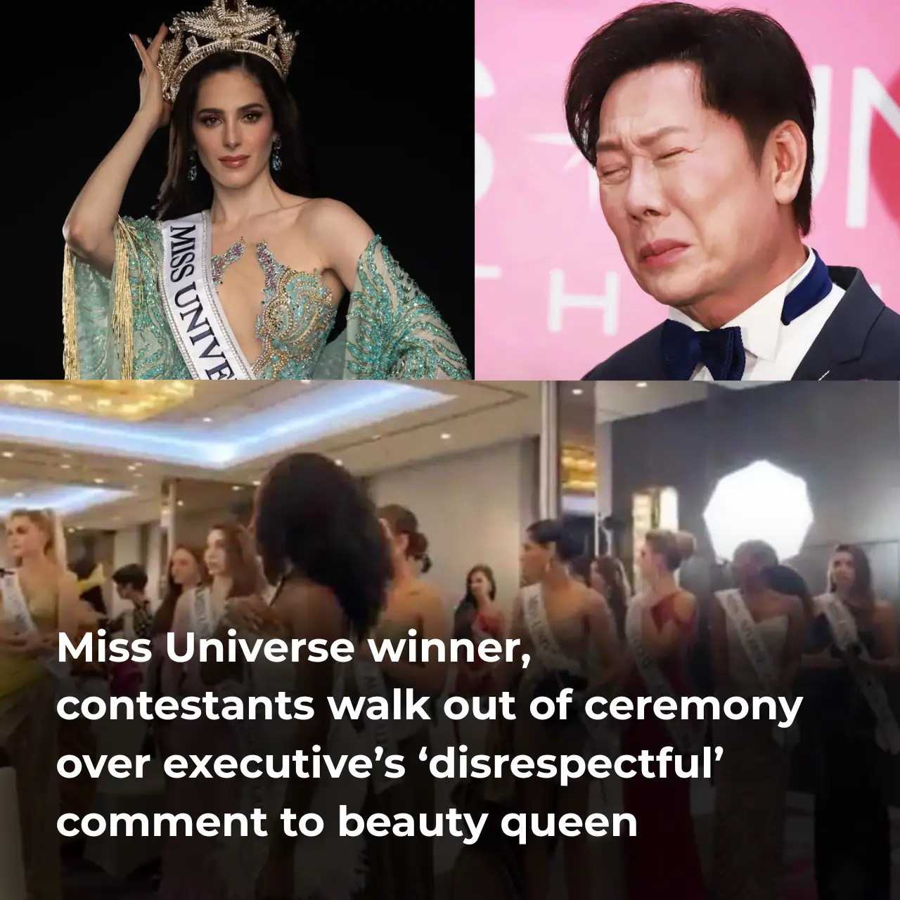 Miss Universe winner, contestants walk out of ceremony over executive’s ‘disrespectful’ comment to beauty queen