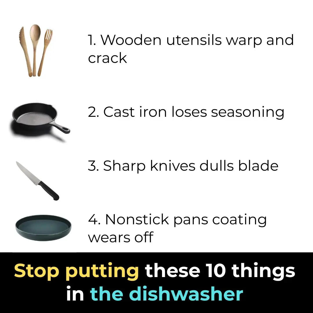 Stop putting these 10 things in the dishwasher