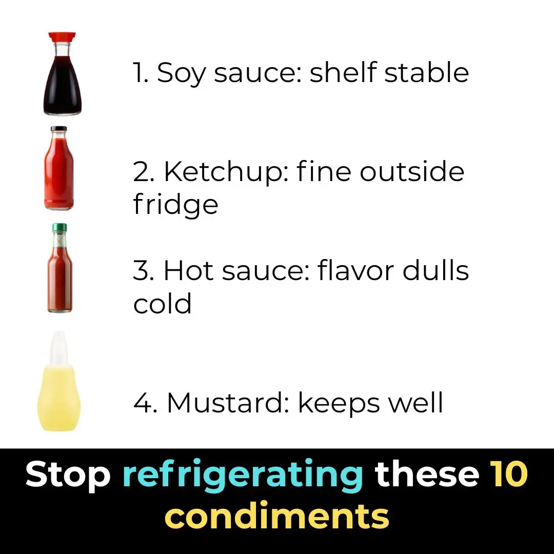 Stop refrigerating these 10 condiments