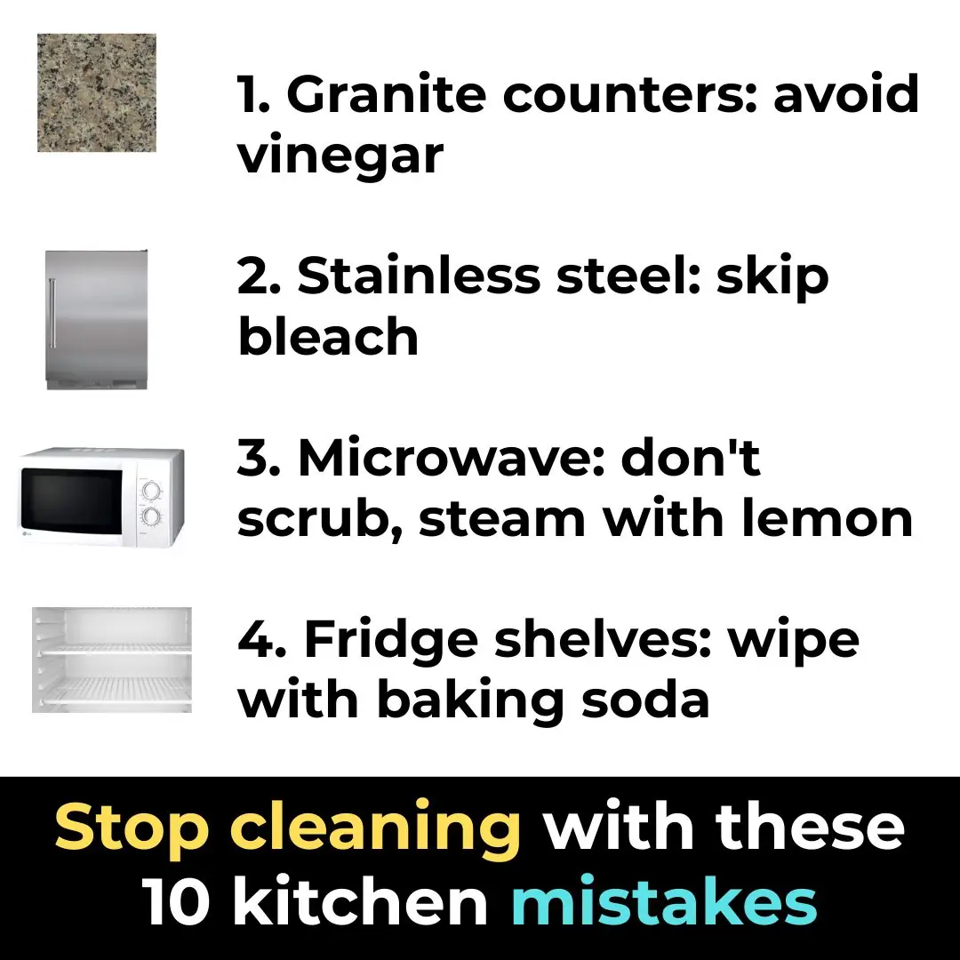 Stop cleaning with these 10 kitchen mistakes
