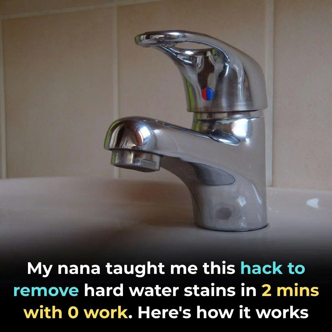 My nana taught me this hack to remove hard water stains in 2 mins with 0 work. Here’s how it works