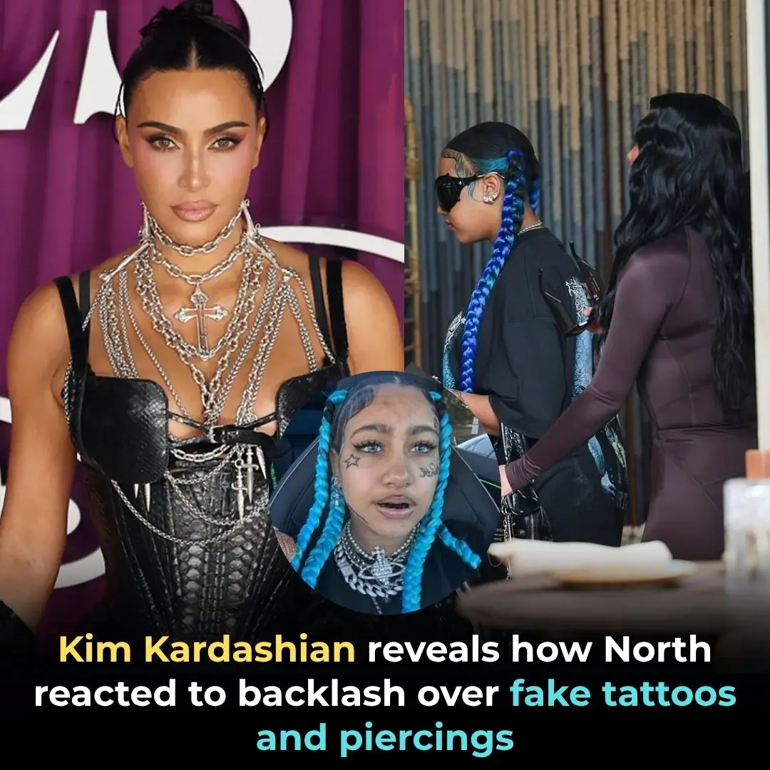 Kim Kardashian reveals how North reacted to backlash over fake tattoos and piercings