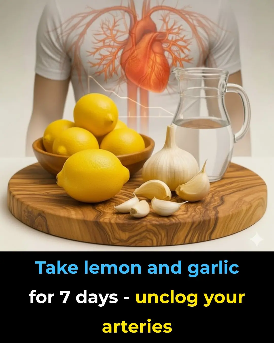Take lemon and garlic on an empty stomach for 7 days — unclog your arteries