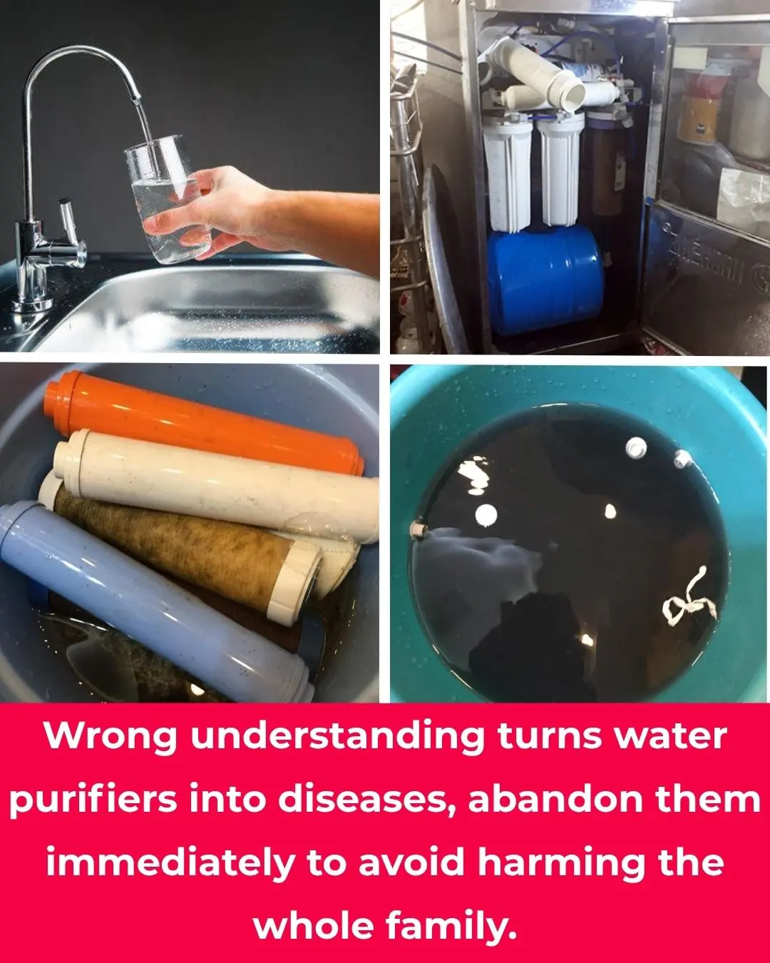 Knowledge of how a water filter can become a disease site