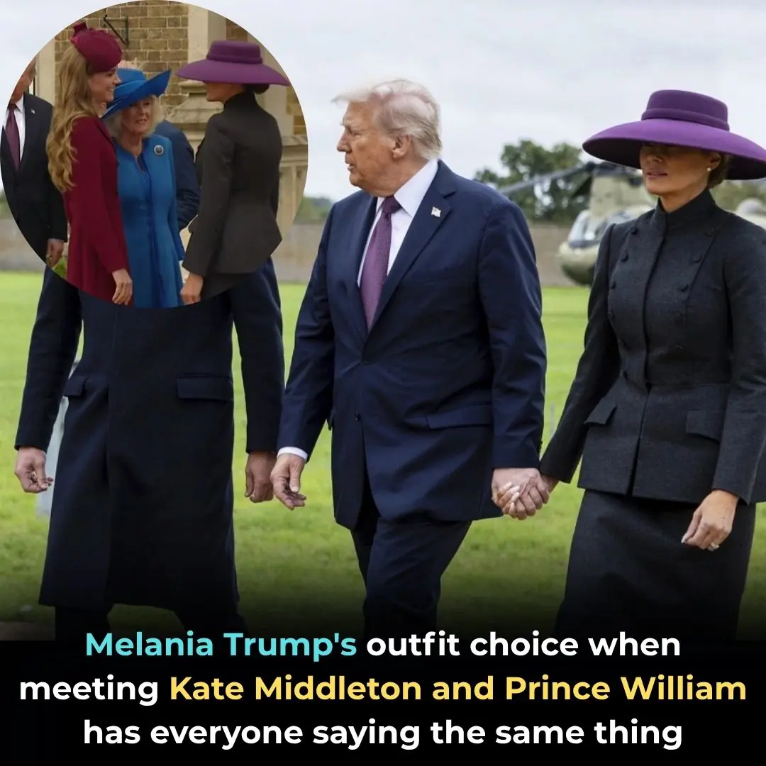 Melania Trump's outfit choice when meeting Kate Middleton and Prince William has everyone saying the same thing
