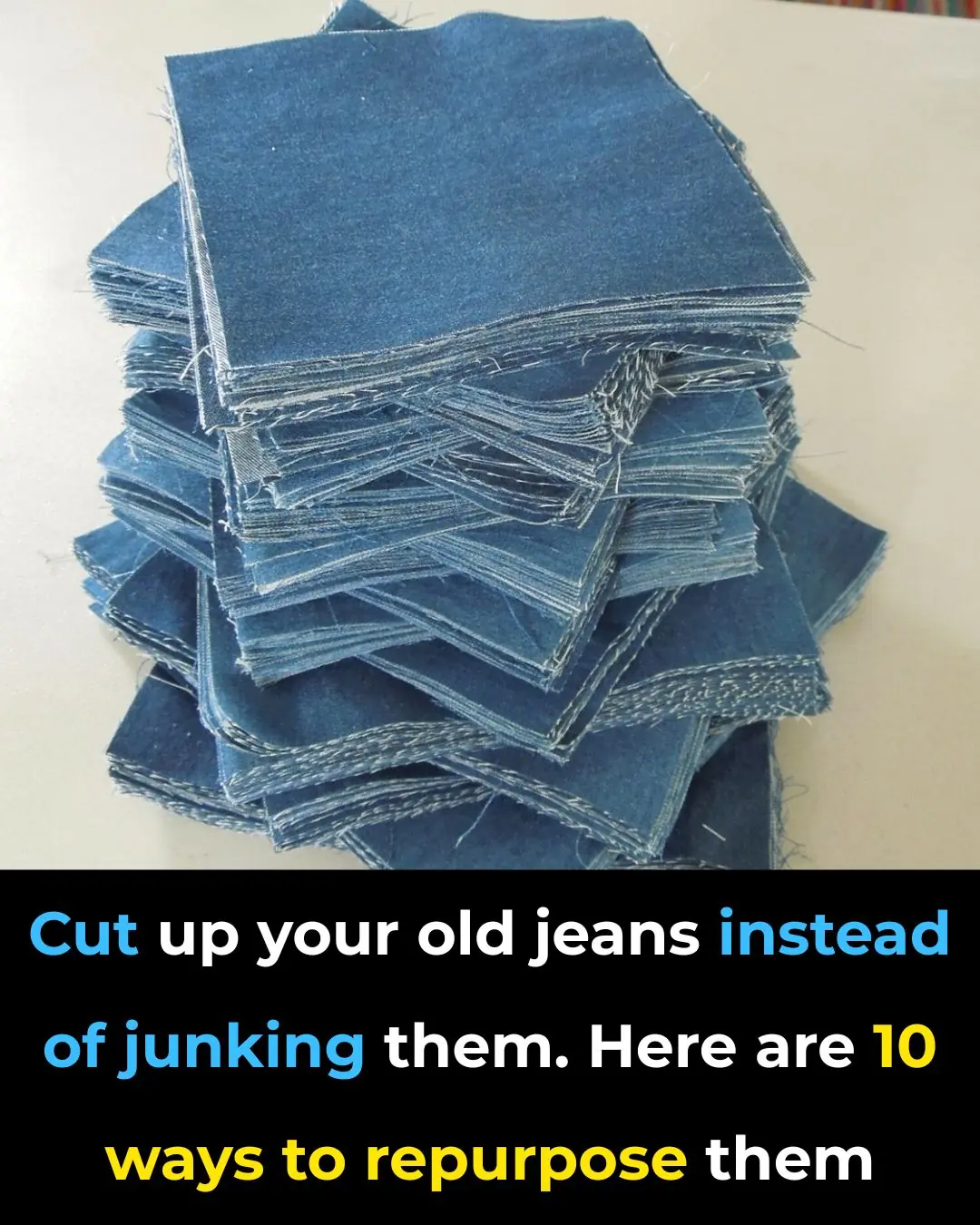 Cut up your old jeans instead of junking them. Here are 10 ways to repurpose them