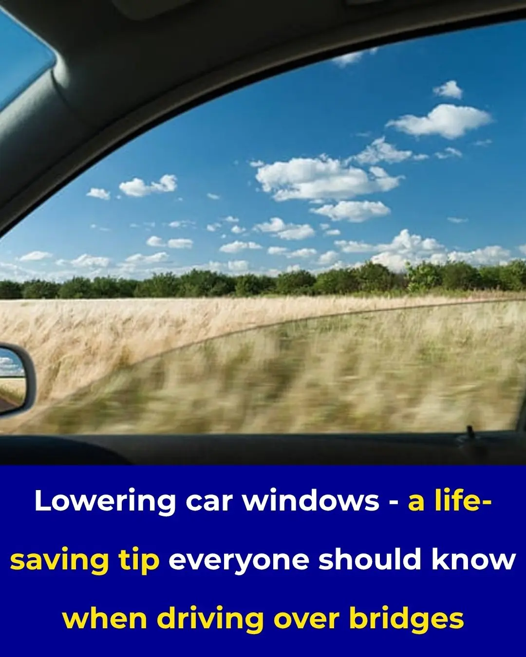 Lowering Your Car Windows: A Life-Saving Tip When Driving Across Bridges