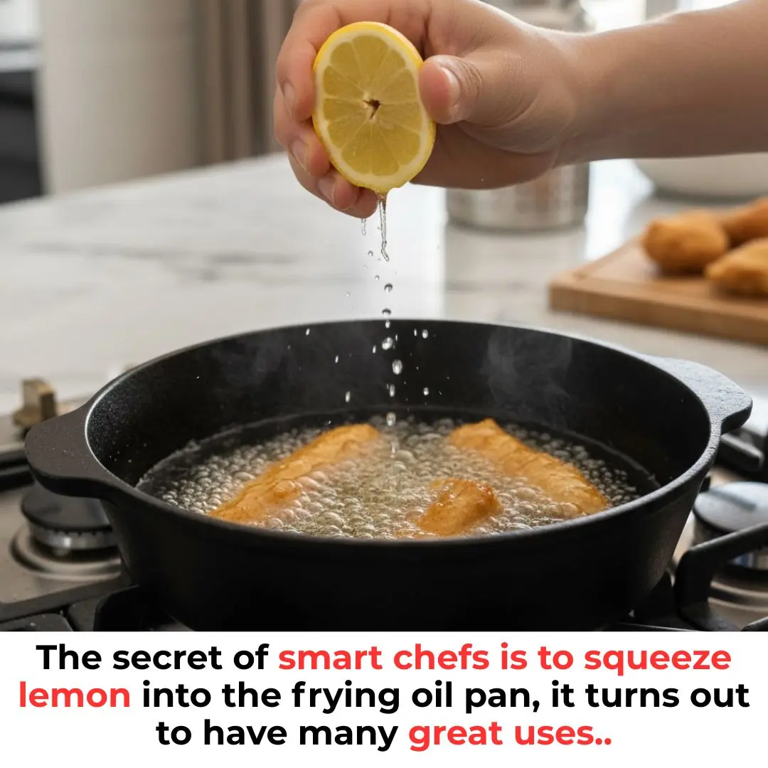 The secret of smart chefs is to squeeze lemon into the frying oil pan, it turns out to have many great uses..