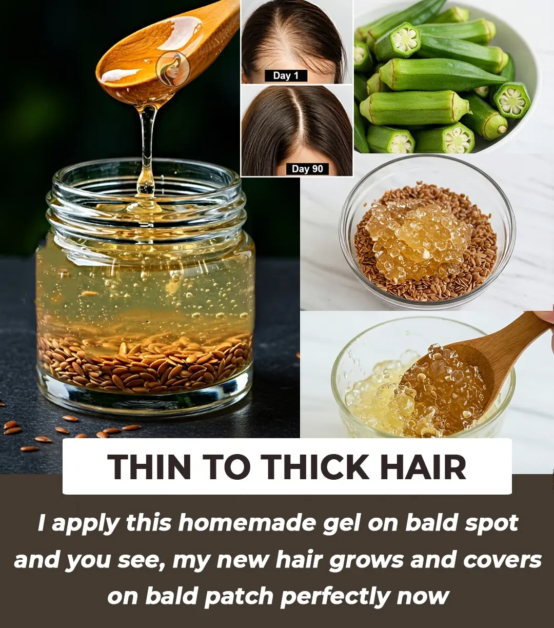 DIY Flaxseed Gel & Okra Hair Gel For Hair Growth & Frizzy Hair