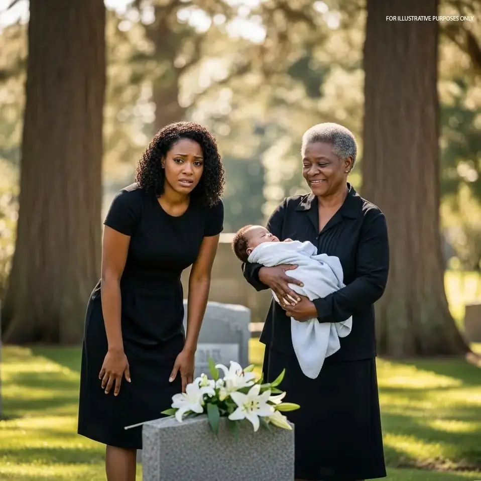 At Husband's Funeral Wife Meets a Woman with His Baby in Her Arms