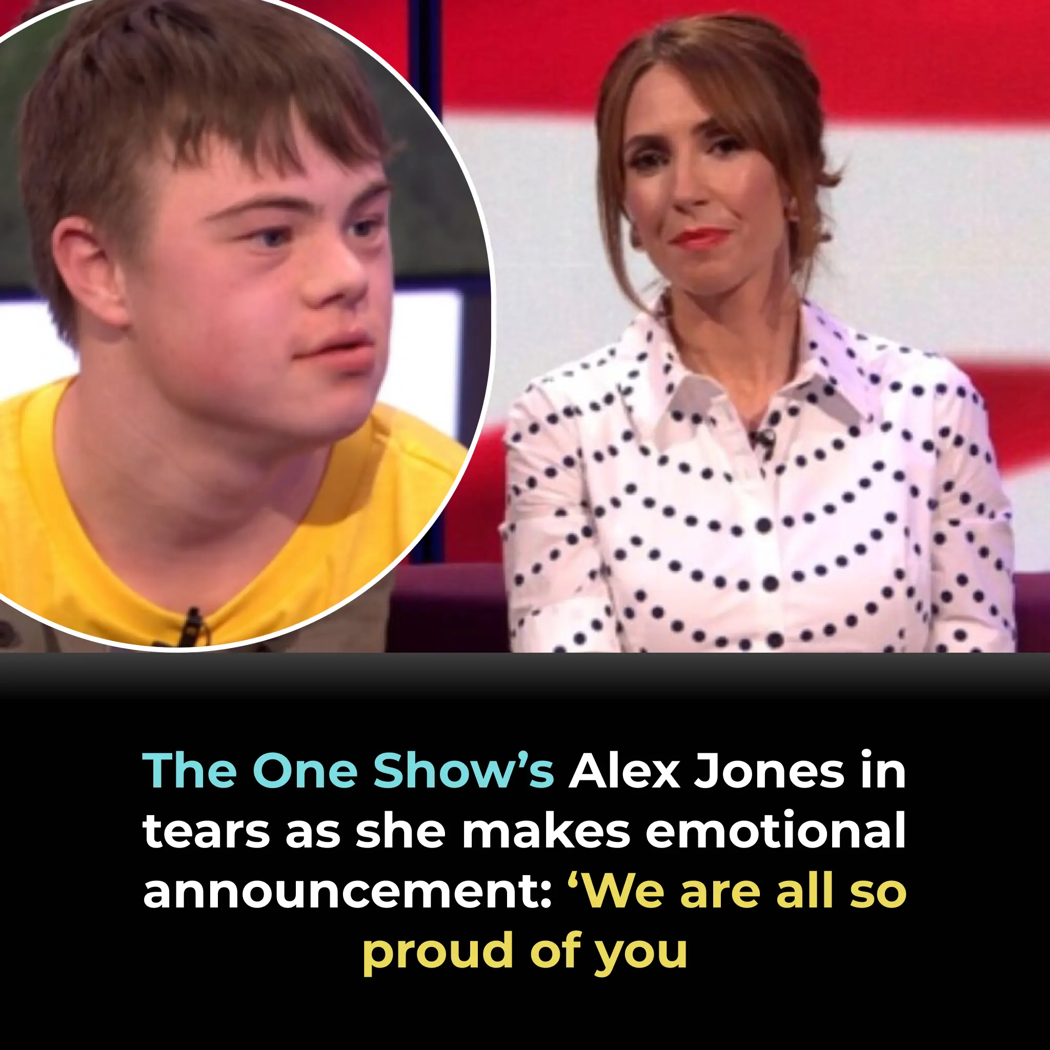 The One Show’s Alex Jones in tears as she makes emotional announcement: ‘We are all so proud of you