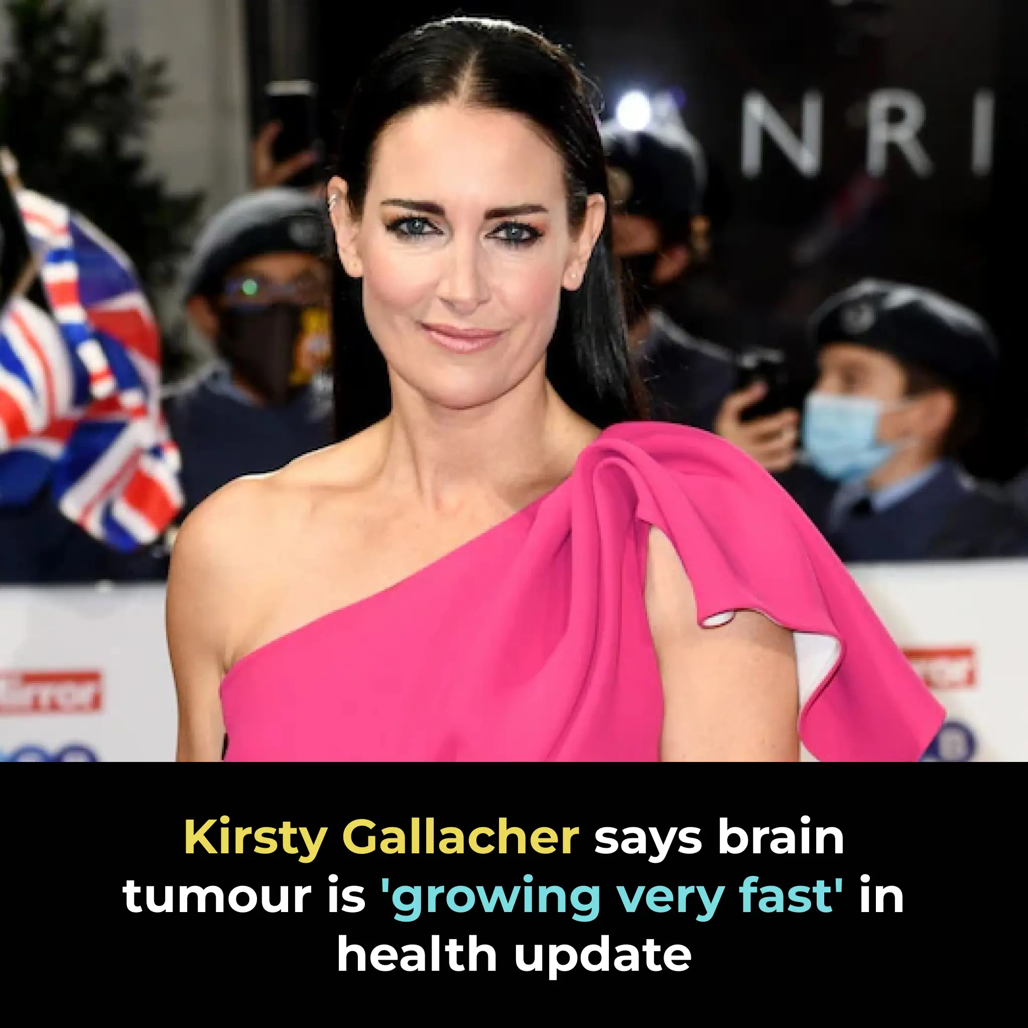 Kirsty Gallacher says brain tumour is 'growing very fast' in health update