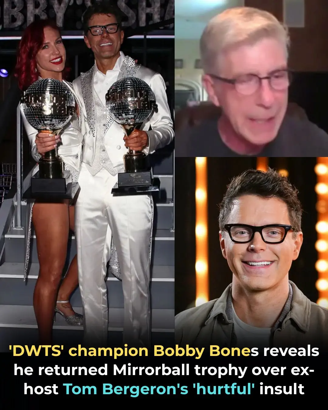 âDWTSâ champion Bobby Bones reveals he returned Mirrorball trophy over ex-host Tom Bergeronâs âhurtfulâ insult
