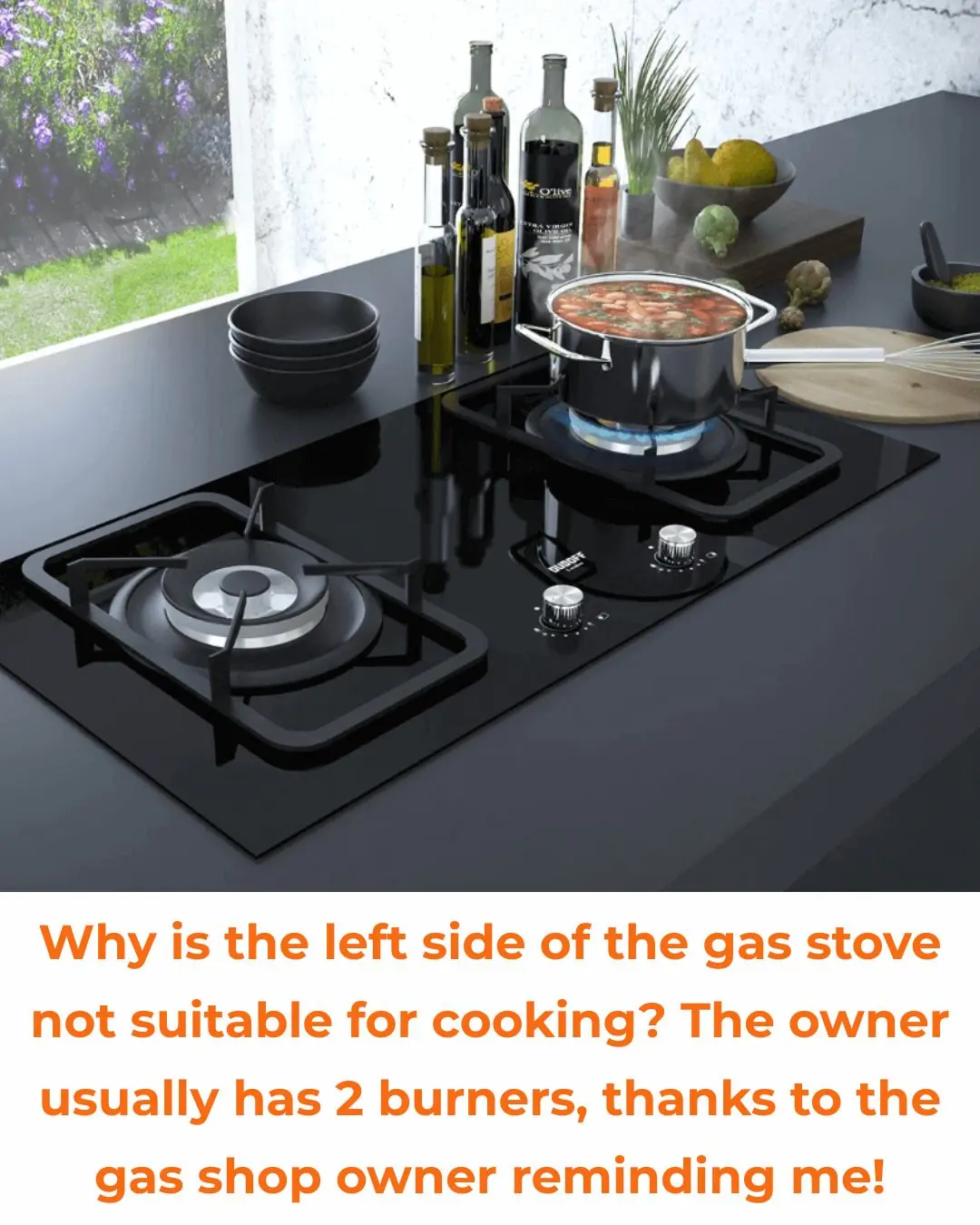 Why Is the Left Burner of a Gas Stove Not Ideal for Cooking?