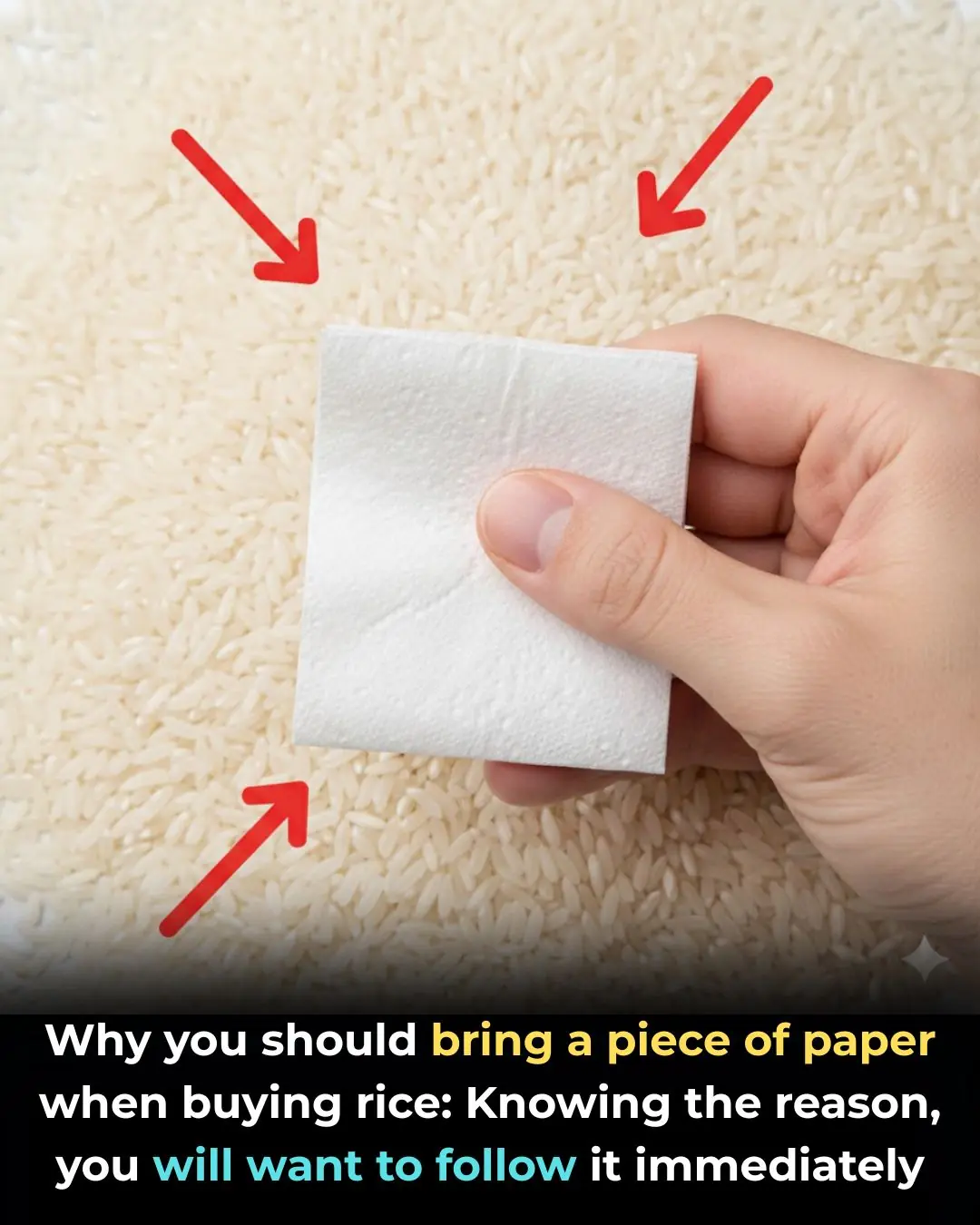 Why you should bring a piece of paper when buying rice: Knowing the reason, you will want to follow it immediately