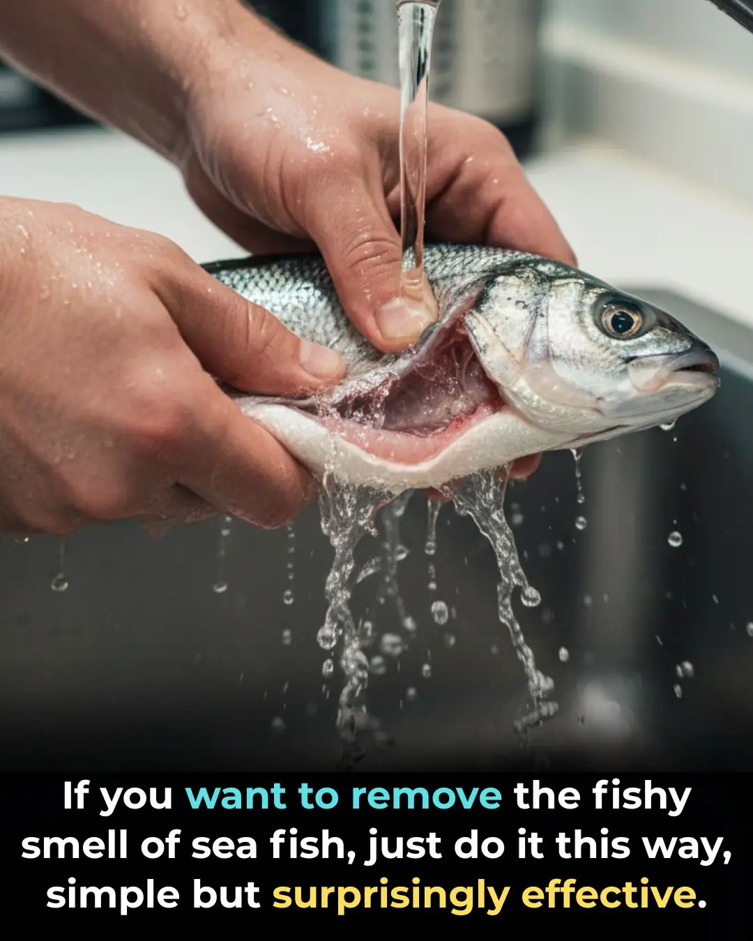 If you want to remove the fishy smell of sea fish, just do it this way, simple but surprisingly effective.
