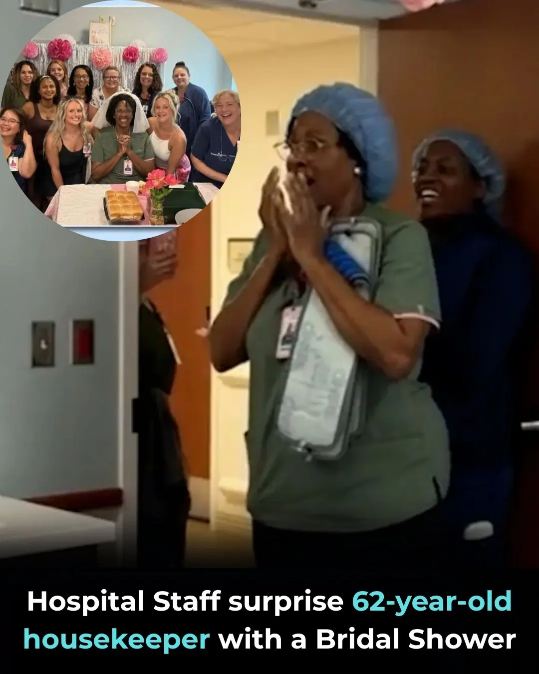 Hospital Staff Surprises 62-Year-Old Housekeeper With Bridal Shower