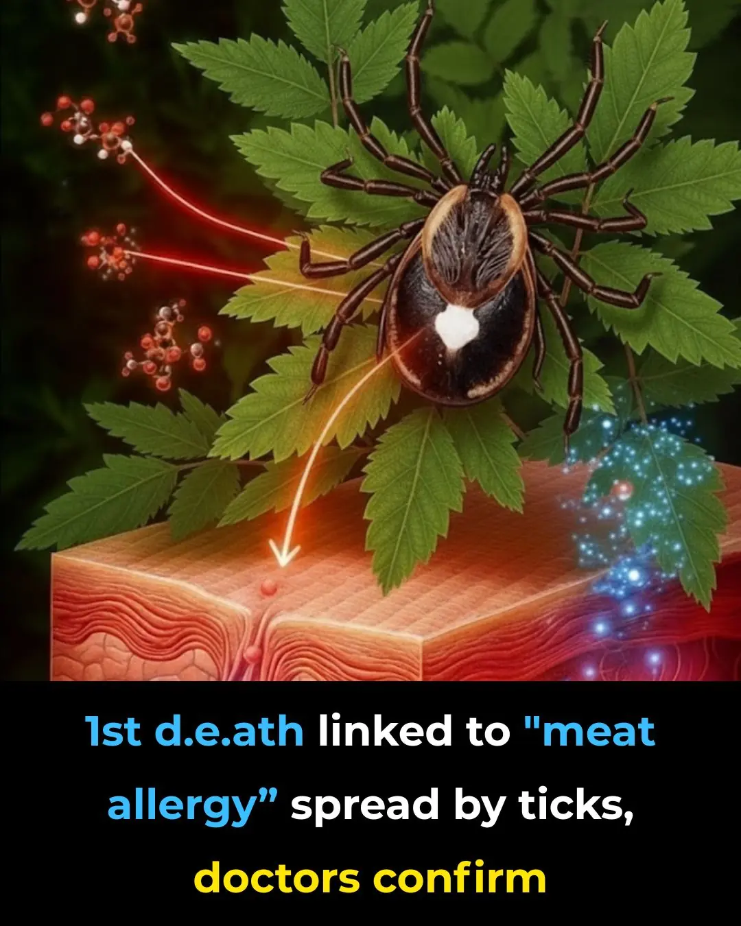 1st death linked to “meat allergy” spread by ticks, doctors confirm