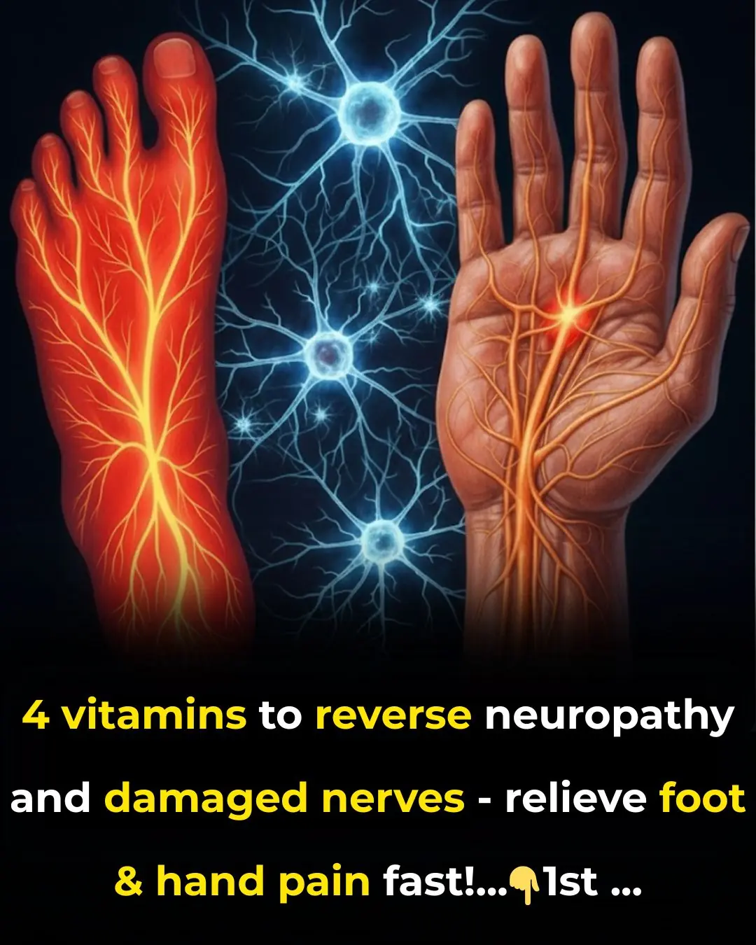 4 vitamins to reverse neuropathy and damaged nerves – relieve foot & hand pain fast!
