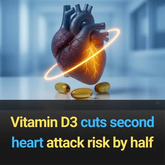 Vitamin D3 cuts second heart attack risk by half