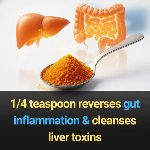 1/4 teaspoon reverses gut inflammation & cleanses liver toxins