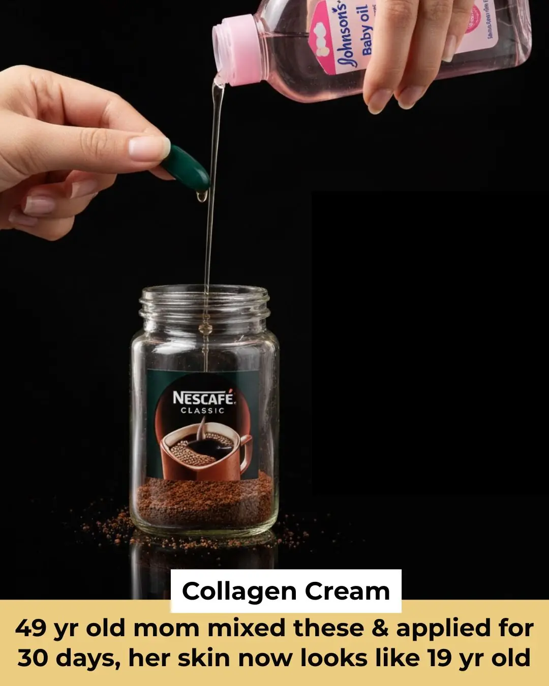 Coffee Baby Oil Vitamin E Formula: Collagen Cream For Wrinkle Free Glowing Skin