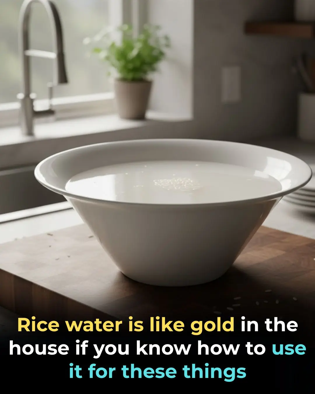 Rice water is like gold in the house if you know how to use it for these things