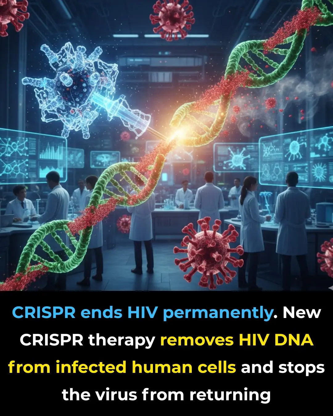 New CRISPR Therapy Shows Promise in Removing HIV and Preventing Viral Rebound