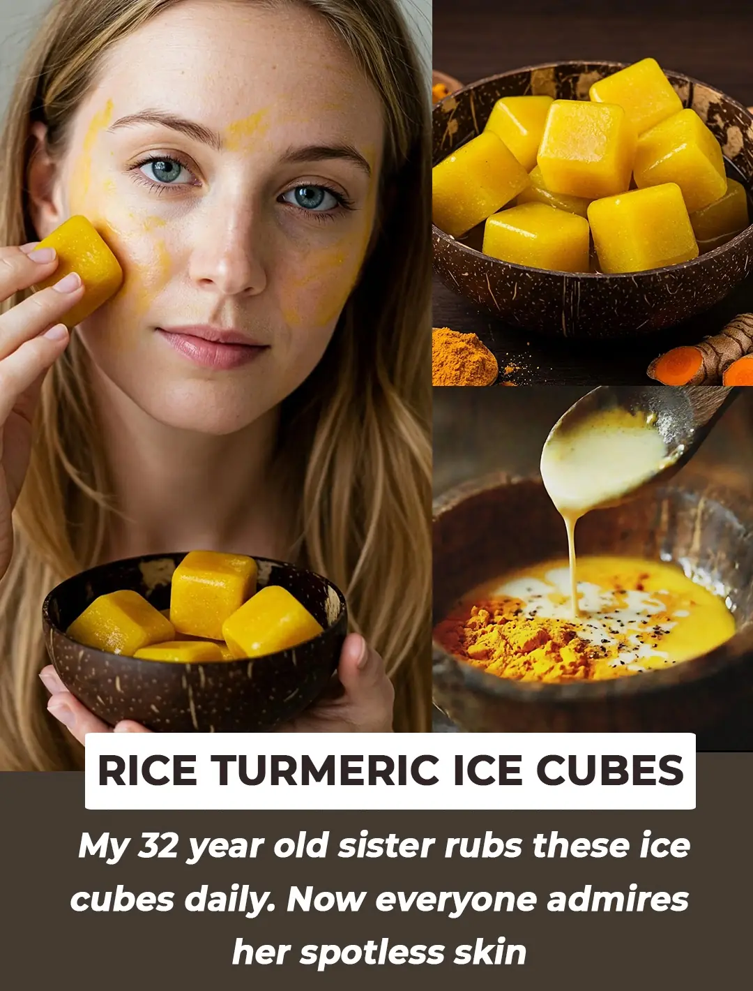 DIY Rice Water Ice cubes for Clear Skin – Shrink Large Pores