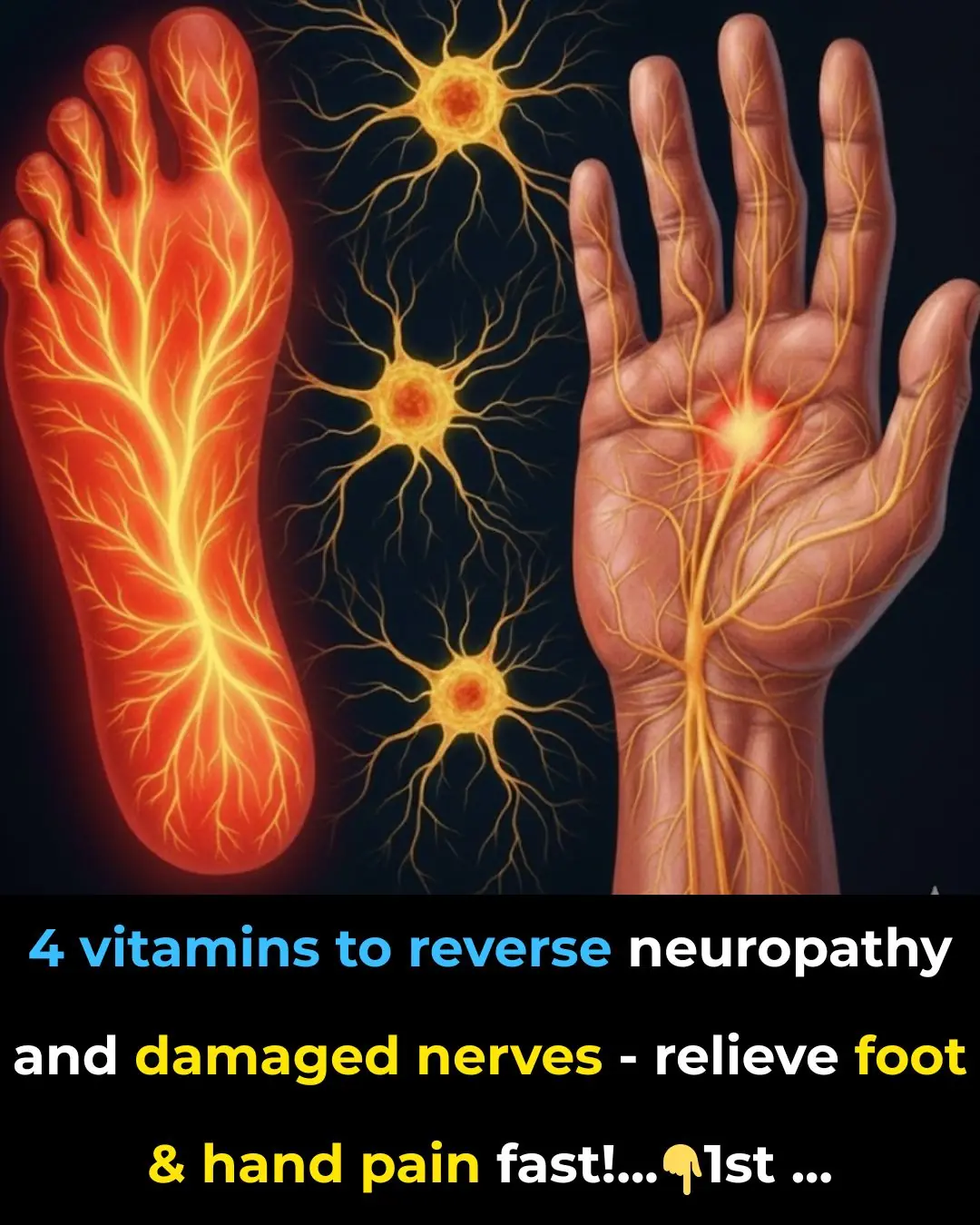 4 vitamins to reverse neuropathy and damaged nerves – relieve foot & hand pain fast!