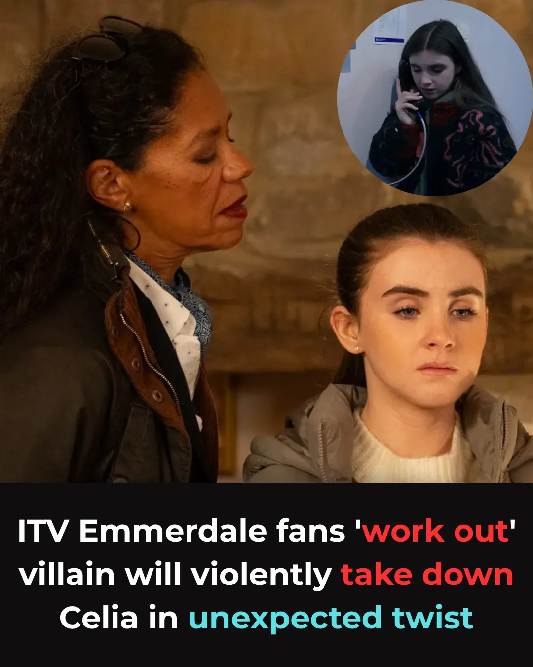 ITV Emmerdale fans 'work out' villain will violently take down Celia in unexpected twist