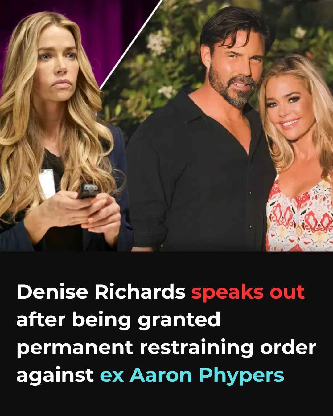 Denise Richards speaks out after being granted permanent restraining order against ex Aaron Phypers