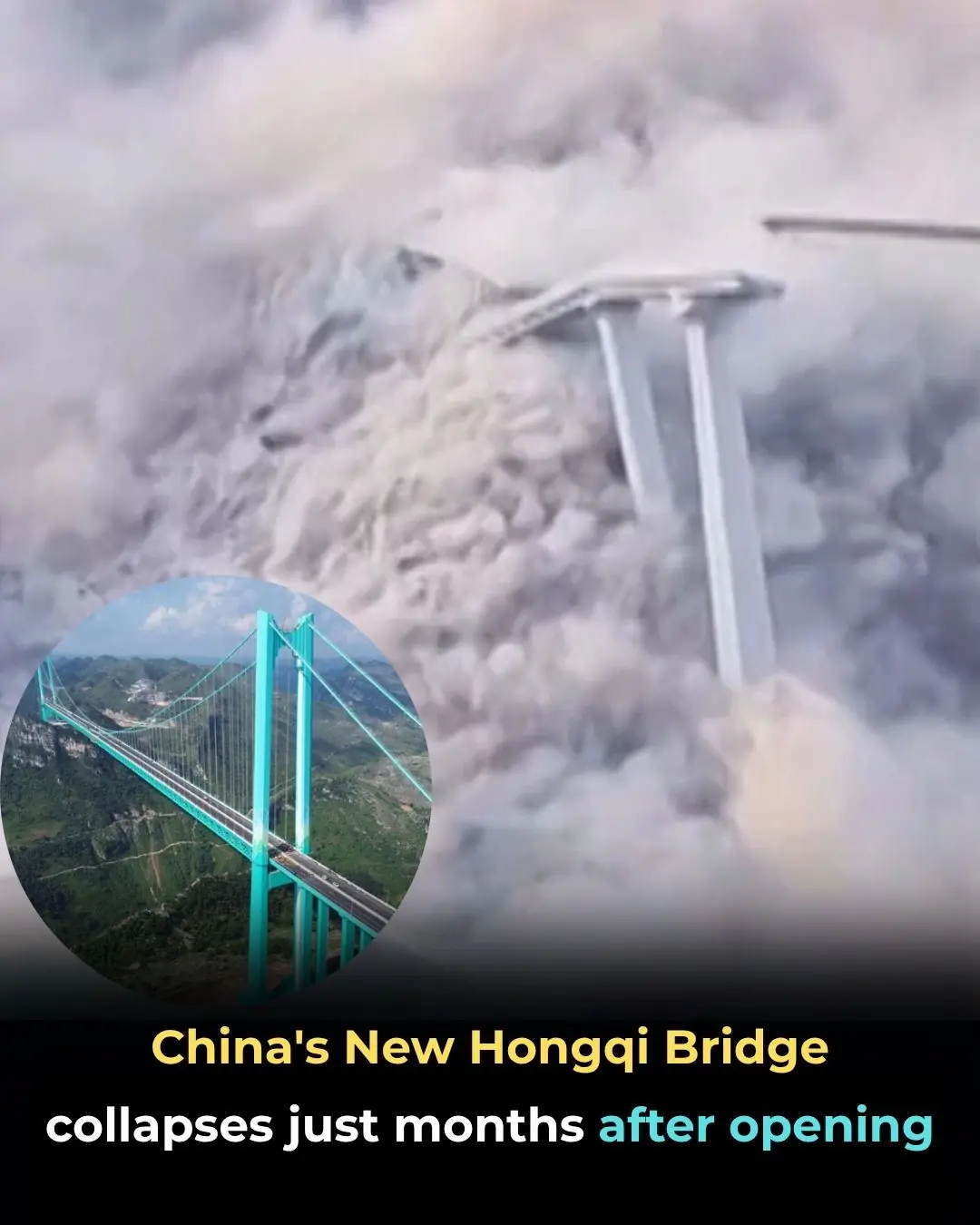 China’s New Hongqi Bridge Collapses Just Months After Opening